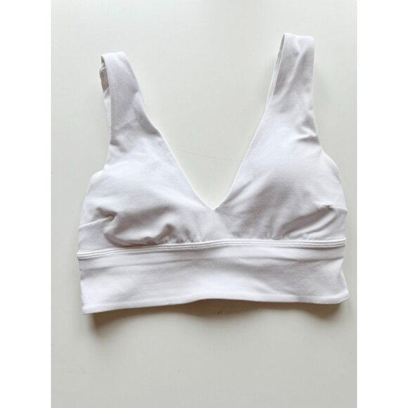 Lot of 2 LULULEMON Align V-Neck Washed Mauve White Long Line Sports Bras, Size 6 - Picture 10 of 16